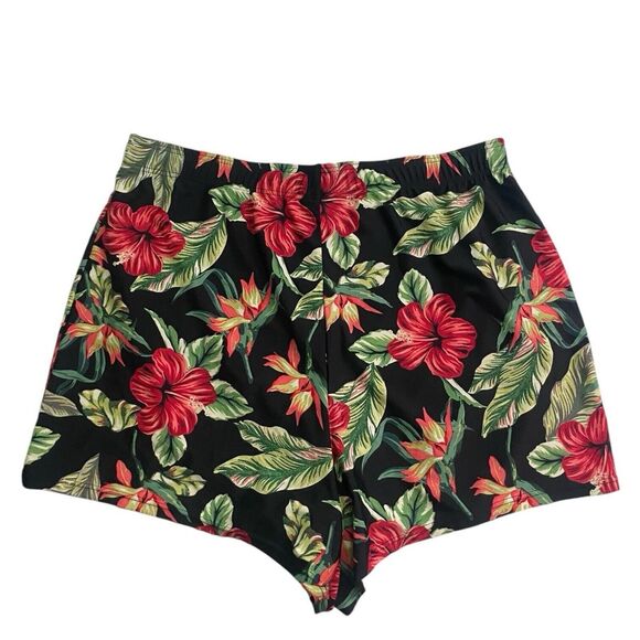 Blair Swim Shorts Womens Size 14 Pull-On Tummy Trimmer Lined Black Green Summer - Picture 4 of 7